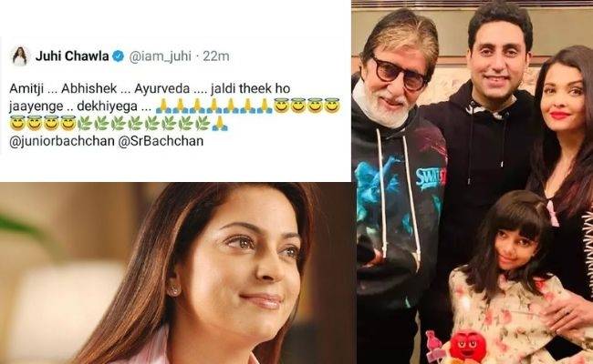 Was not a typo, Juhi Chawla clarifies on earlier tweet about Amitabh Bachchan & Abhishek