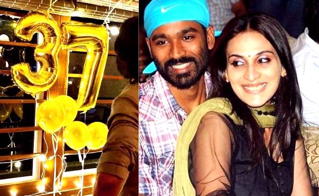 Wife Aishwarya Rajinikanth shares a sneak-peek into Dhanush's midnight birthday bash, latest pic go viral