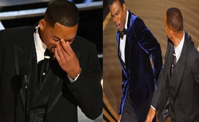 Will Smith apologizes to the Academy after slapping Chris Rock onstage at the Oscars