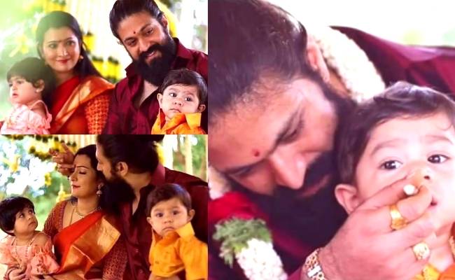 Yash and Radhika Pandit reveal the stylish name of baby boy with a special video ft Yatharv