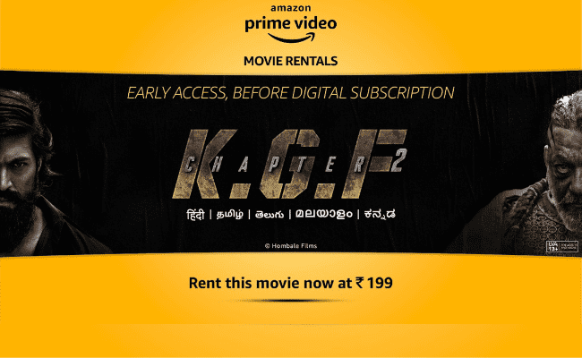 Yash’s KGF 2, now available for early access rentals, at Rs 199 on Amazon Prime Video