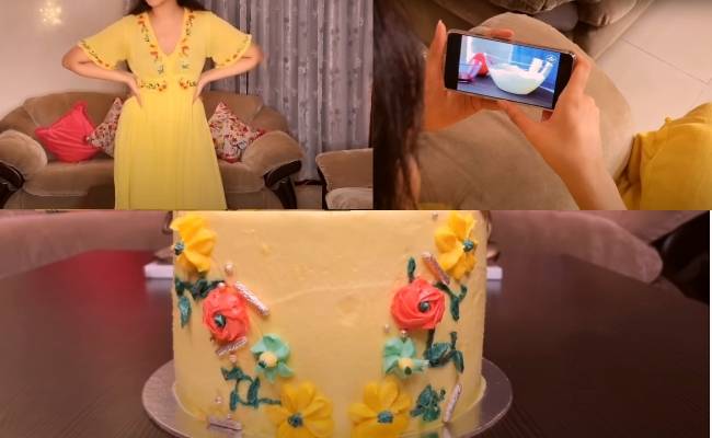 Young actress turns into a tempting cake in the process of baking ft Ahaana Krishna, viral video