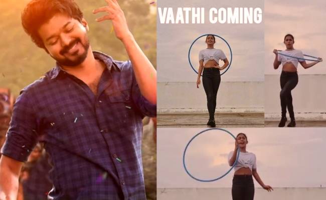 Young heroine’s hoop dance for Thalapathy Vijay’s Vaathi Coming from Master is going viral