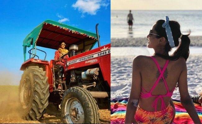 Young tamil actress turns to farming this COVID lockdown, shares video ft Keerthi Pandian