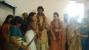 Actress Bhavana and producer Naveen engagement