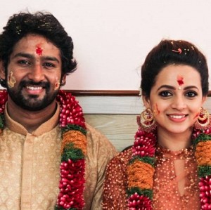 Actress Bhavana and producer Naveen engagement