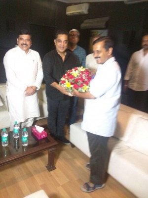 Delhi CM Arvind Kejriwal Meets Kamal Haasan
