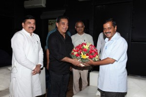 Delhi CM Arvind Kejriwal Meets Kamal Haasan