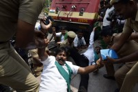 Farmers Association members staged a rail roko 