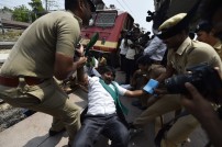 Farmers Association members staged a rail roko 