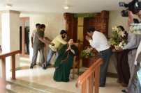 J Jayalalitha meets press