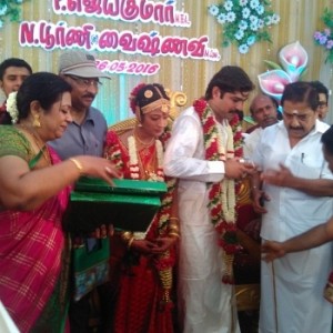 Kalaignanam Grandson Jayakumar Wedding Reception