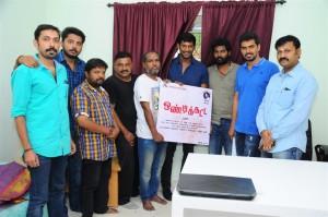 Ondikkatta Team Meet With Vishal And Prabhu Deva