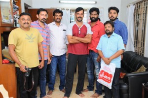 Ondikkatta Team Meet With Vishal And Prabhu Deva
