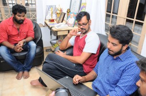 Ondikkatta Team Meet With Vishal And Prabhu Deva