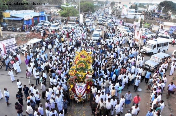 Political activist M Natarajan's funeral