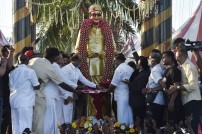 Rajinikanth Unveiled MGR's Statue at the Dr MGR Educational and Research Institute