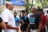 Sathyaraj & Sibiraj rescue a dog which survived the Porur disaster