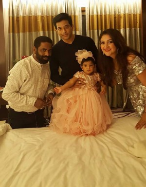 Sridevi Vijaykumar and Rahul's daughter Rupikaa first birthday celebrations