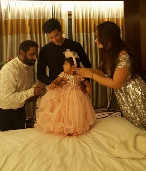 Sridevi Vijaykumar and Rahul's daughter Rupikaa first birthday celebrations