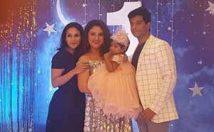 Sridevi Vijaykumar and Rahul's daughter Rupikaa first birthday celebrations