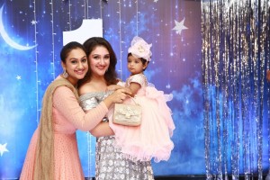 Sridevi Vijaykumar and Rahul's daughter Rupikaa first birthday celebrations