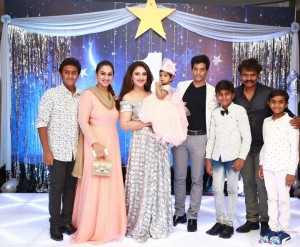 Sridevi Vijaykumar and Rahul's daughter Rupikaa first birthday celebrations