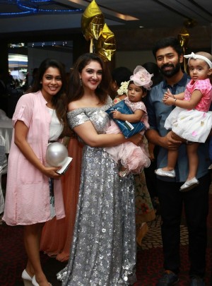 Sridevi Vijaykumar and Rahul's daughter Rupikaa first birthday celebrations