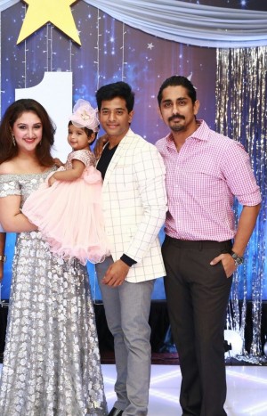 Sridevi Vijaykumar and Rahul's daughter Rupikaa first birthday celebrations
