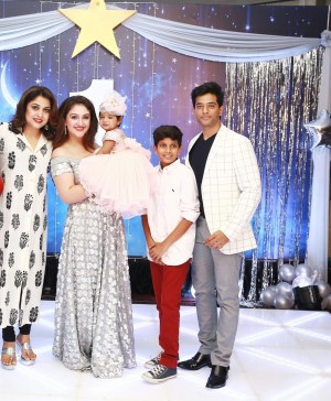 Sridevi Vijaykumar and Rahul's daughter Rupikaa first birthday celebrations