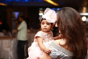 Sridevi Vijaykumar and Rahul's daughter Rupikaa first birthday celebrations