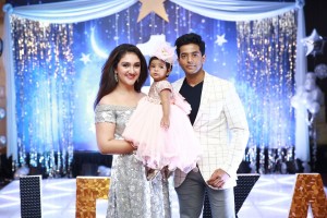 Sridevi Vijaykumar and Rahul's daughter Rupikaa first birthday celebrations