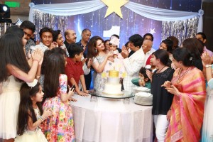 Sridevi Vijaykumar and Rahul's daughter Rupikaa first birthday celebrations