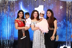 Sridevi Vijaykumar and Rahul's daughter Rupikaa first birthday celebrations