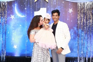 Sridevi Vijaykumar and Rahul's daughter Rupikaa first birthday celebrations