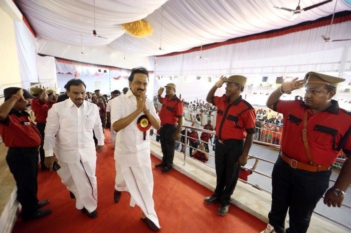 Stalin at DMK's Regional Conference in Erode