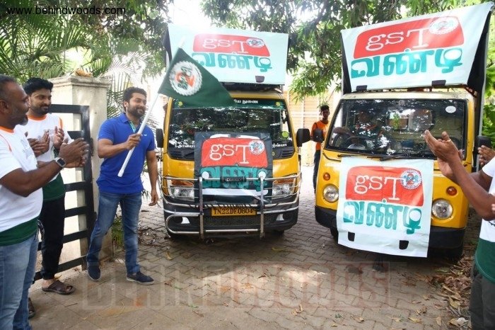 Suriya flags off the GST Vandi 