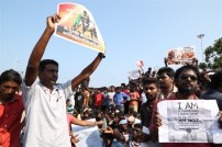 Thadai Athai Udai - Jallikattu Supporters at Marina 