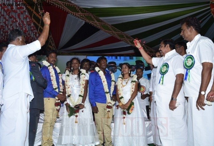 TN CM and TN DCM during the mass marriage of 70 couple's in Coimbatore