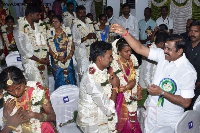 TN CM and TN DCM during the mass marriage of 70 couple's in Coimbatore
