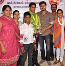 Vijay offers support to students
