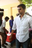 Vijay at Polling Booth