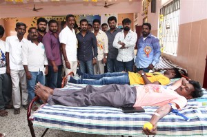 Vikram Birthday Celebration by Fans conducting Blood Donation Camp