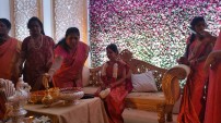 Vikram's daughter Akshita engagement stills