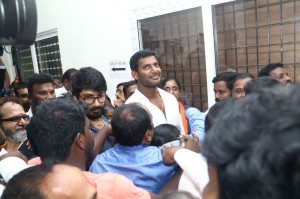 Vishal files nomination for RK Nagar by- elections
