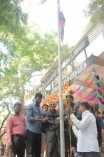 Vishal hoisting National Flag