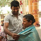 Vishal visits an old age home for Mother's Day
