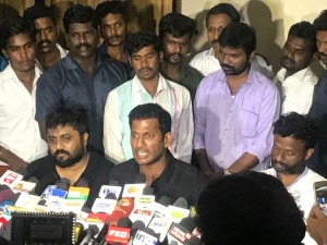 Vishal's urgent press meet