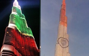 Indian flag decorated on Burj Khalifa | Republic Day
