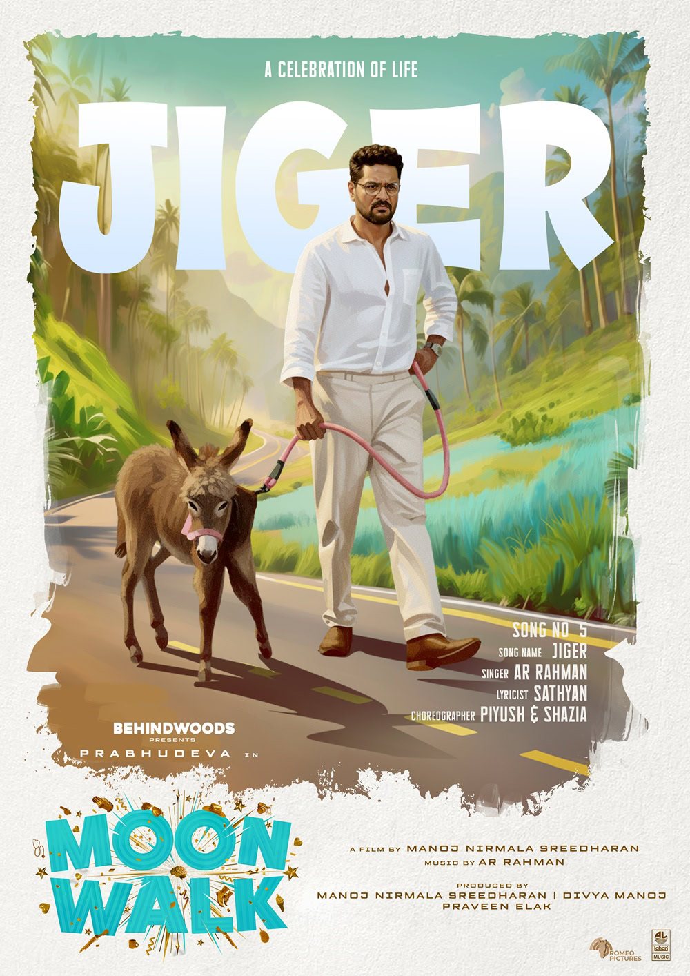 Jiger celebration of life song poster from Moonwalk